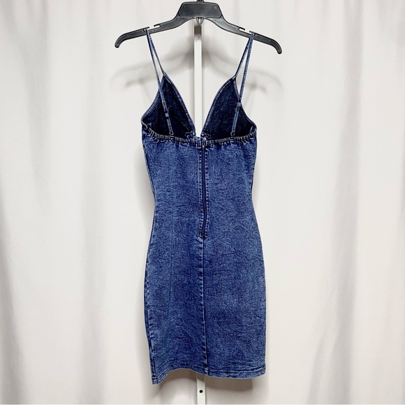 Windsor Denim Lace-Up Mini Dress • S - Picture 7 of 8